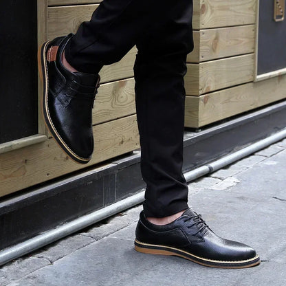 Genuine Leather Casual Sneakers for Men