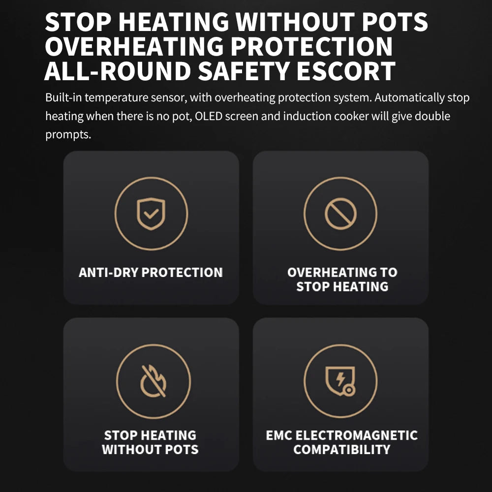 Cuisinière de cuisine à chauffage continu à faible puissance réglable