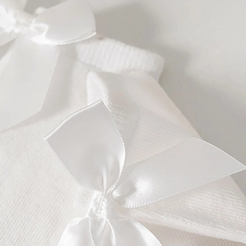 Nouveau Chaussettes hautes à nœud pour enfants