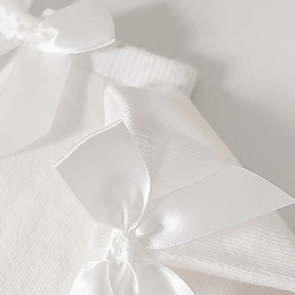 Nouveau Chaussettes hautes à nœud pour enfants