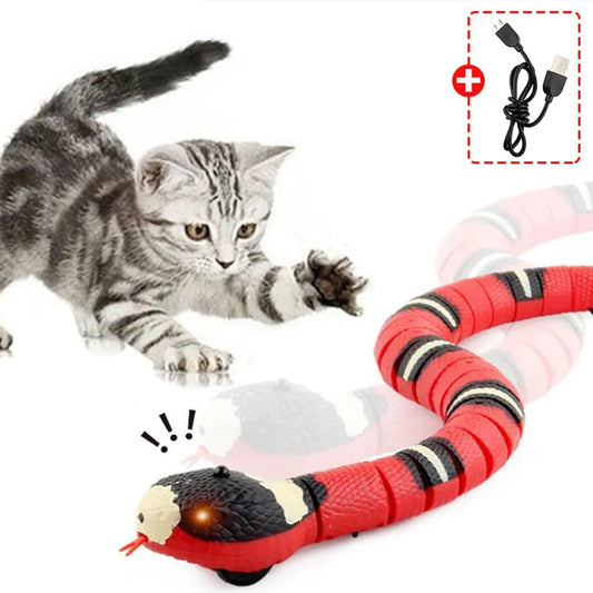 Jouet pour chat serpent à détection intelligente rechargeable par USB
