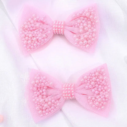 Korean Children's Net Yarn Bow Hair Clip