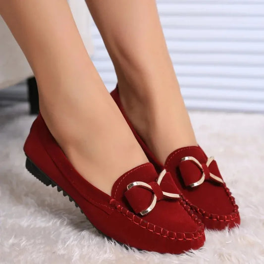 Flache Loafer mit Schmetterlingsknoten für Damen
