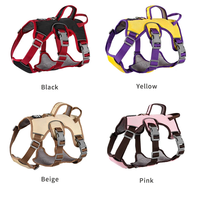 Pet Rainproof Bulldog Anti-slip Night Reflective Harnesses