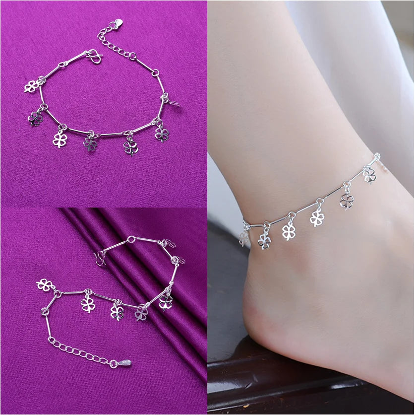 anklets for women silver
