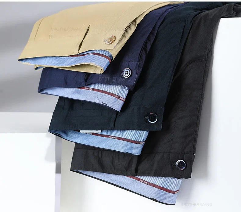 Pantalon d'attente élastique anti-rides doux pour hommes