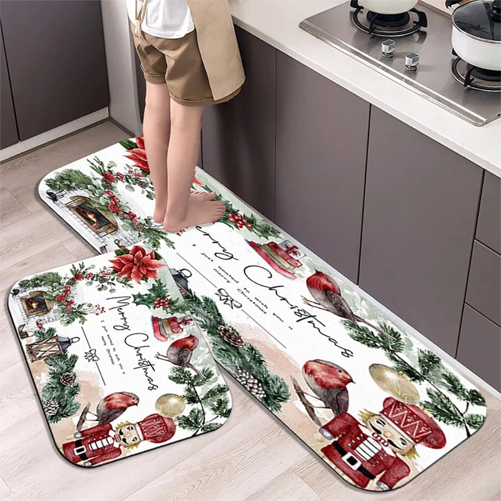 Christmas Washable Kitchen Floor Mat