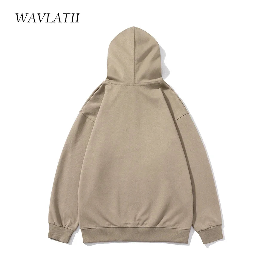 Solid Drop Shoulder Korean Hoodies