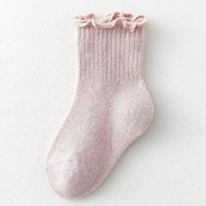 Rüschensocken aus Baumwolle für Mädchen