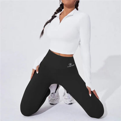 Warme Yoga-Leggings mit hoher Taille