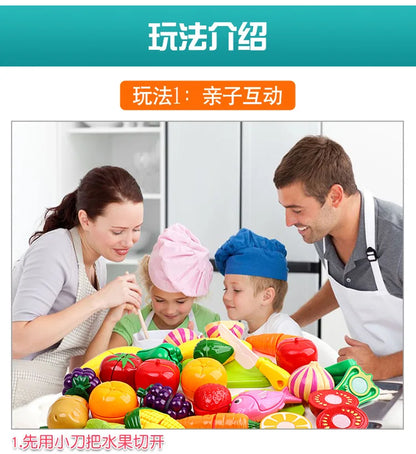 Cuisine pour enfants, découpe de fruits, légumes, aliments, cuisine, jouets interactifs