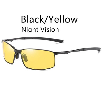 Metallene quadratische polarisierte photochrome Sonnenbrille 