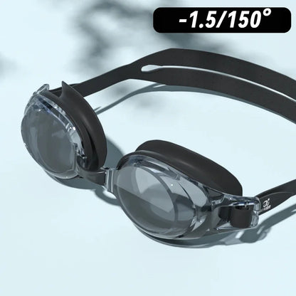 Silicone Waterproof Anti Fog Diopter Swimming Goggles