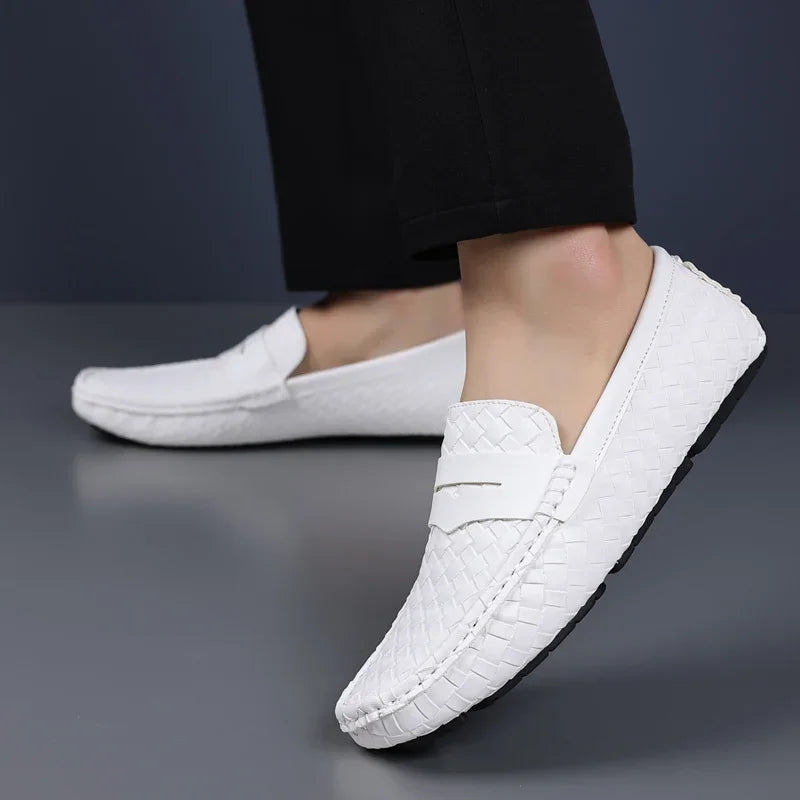 Men's Handmade Flat Casual PU Leather Moccasins