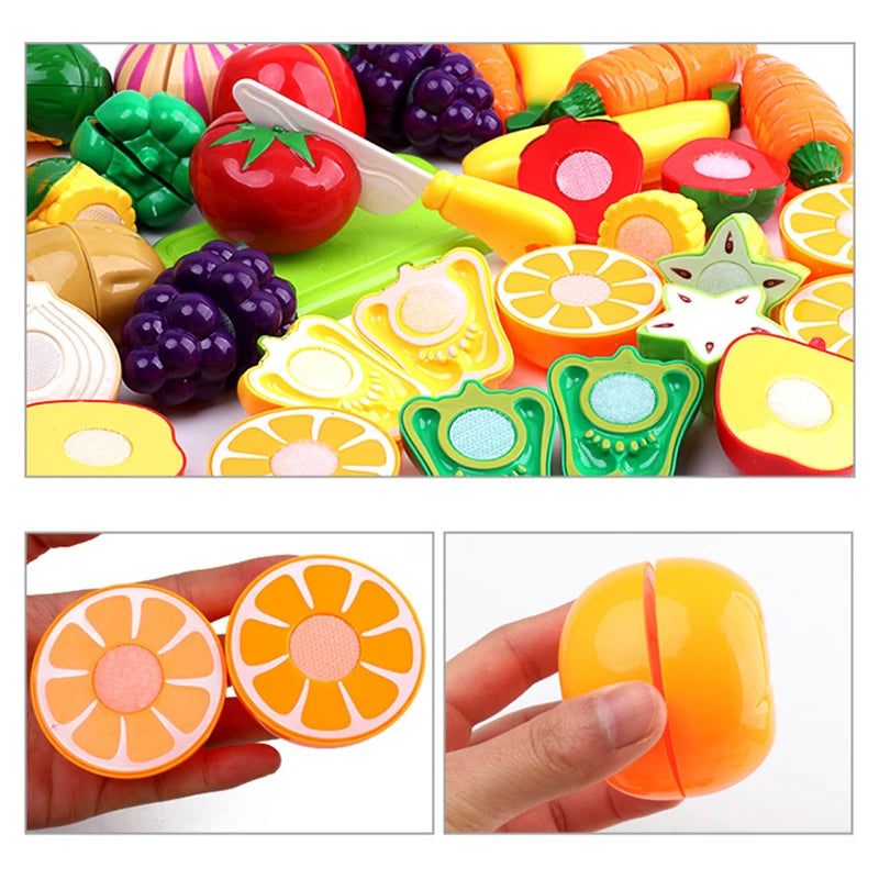 Cuisine pour enfants, découpe de fruits, légumes, aliments, cuisine, jouets interactifs