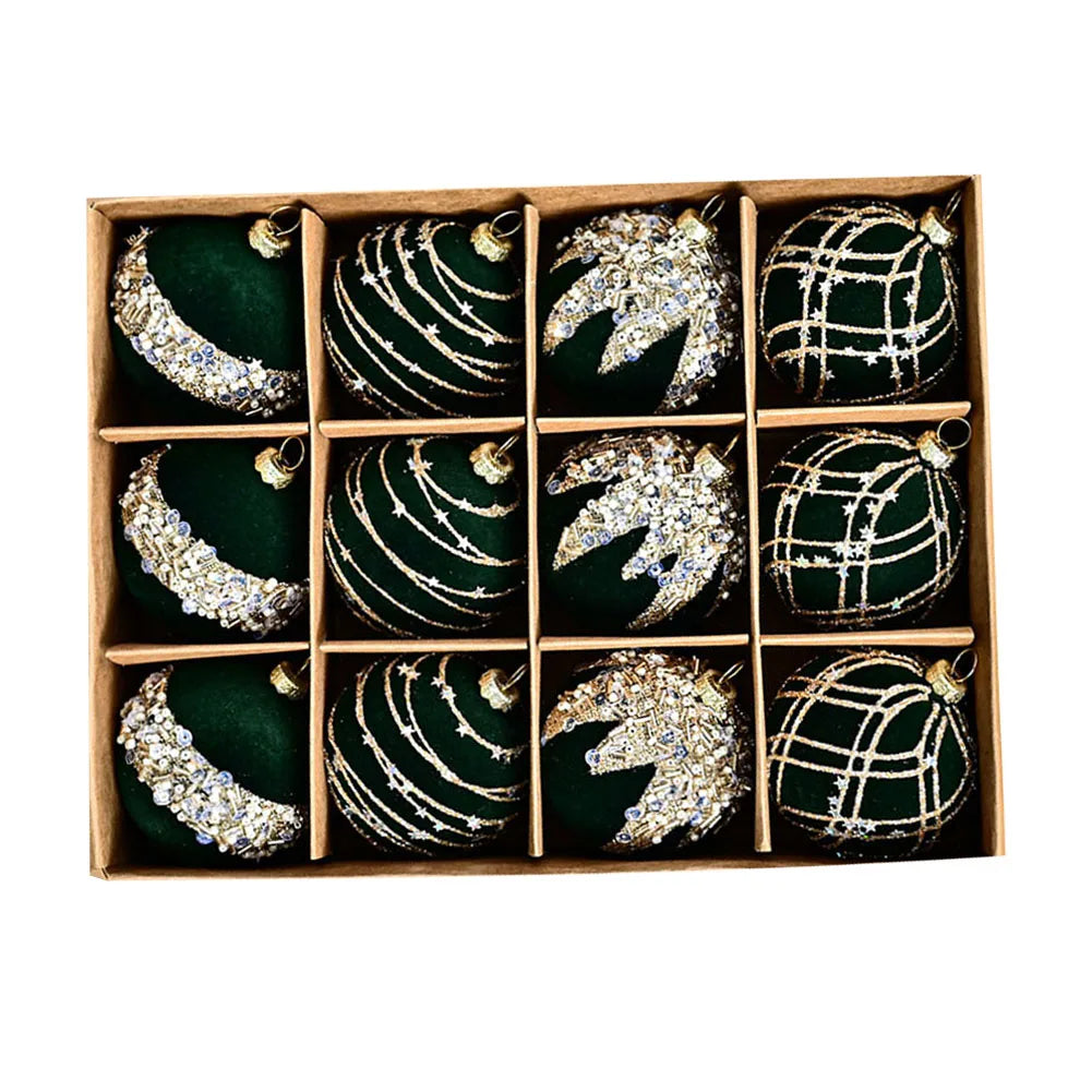 green christmas ornaments
