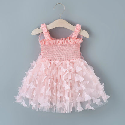 Robe Ailes de Papillon Fille - Jupe Brodée Bébé