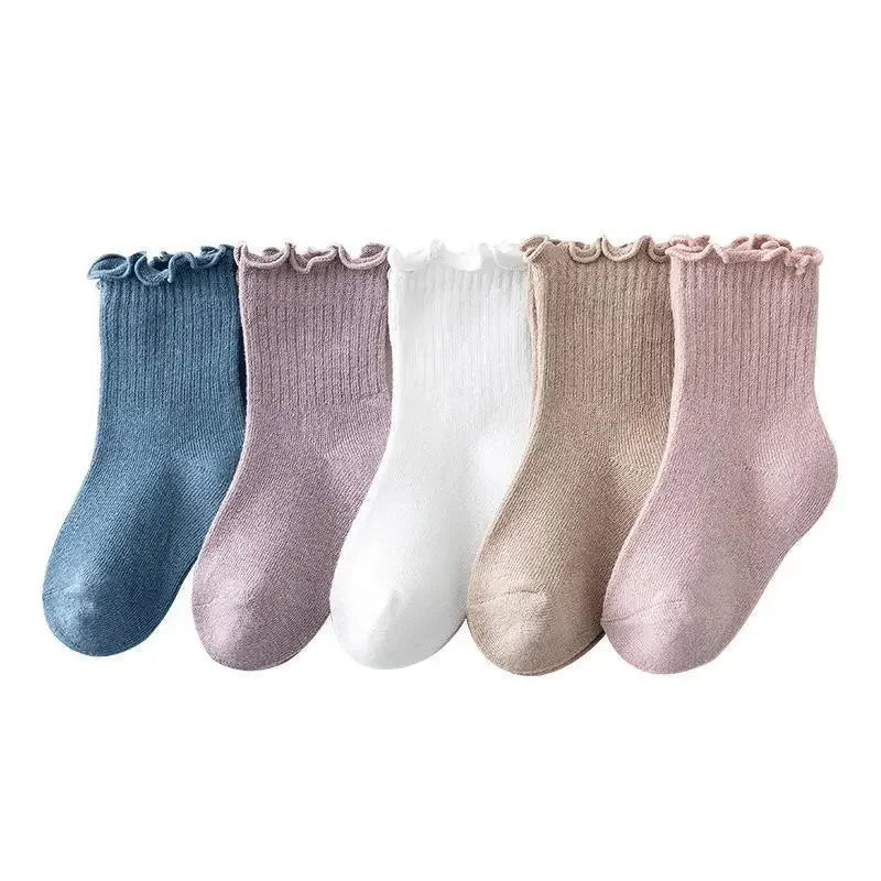 Rüschensocken aus Baumwolle für Mädchen