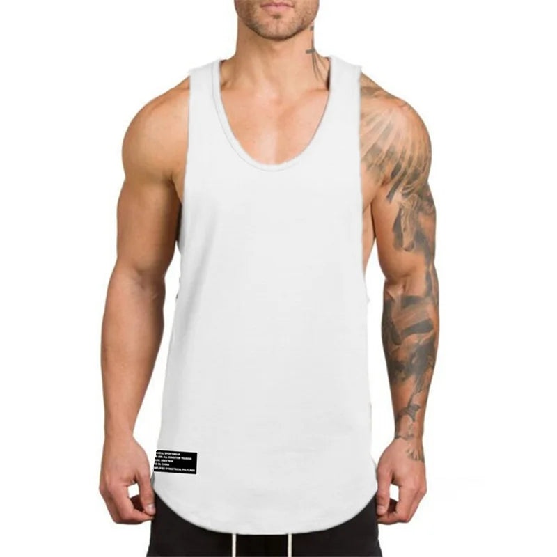 Cotton Bodybuilding Stringer Tank Top