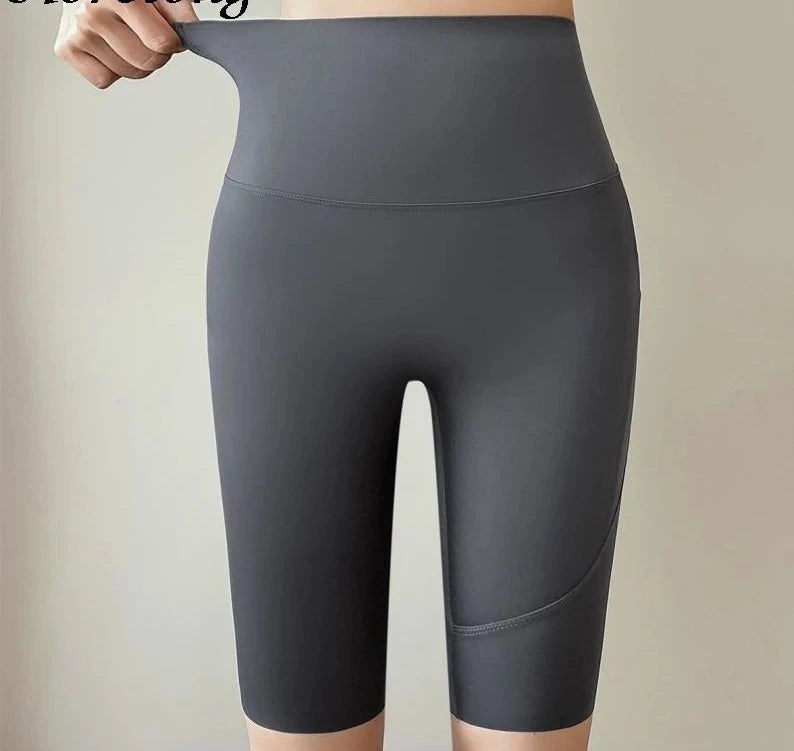 Short de sport taille haute pour femme