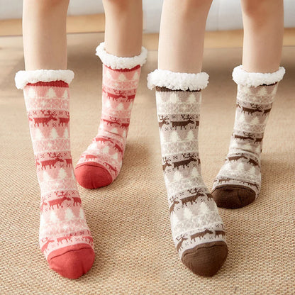 Christmas Women’s Fuzzy Fluffy Plush Socks