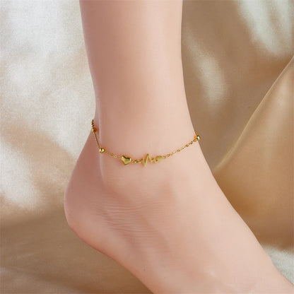 heart ankle bracelet
