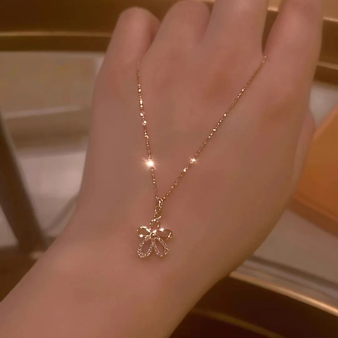 Green Zircon Necklace & Stud Earrings Set