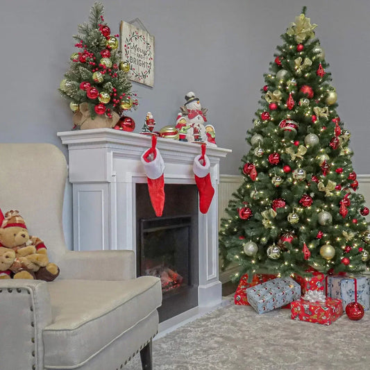 Premium Full-Bodied Christmas Tree with Metal Stand