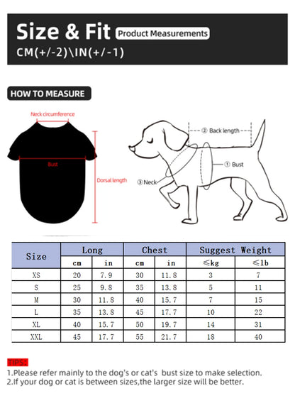 Pardessus de vêtements pour petits chiens et chats