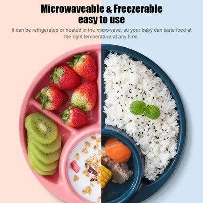 Round Divided Serving Tray Set