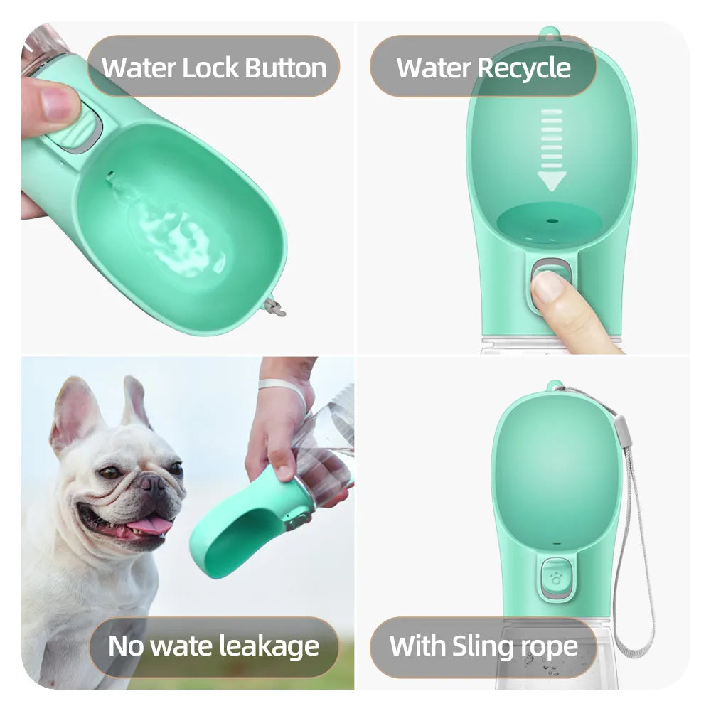 Bouteille d'eau portative étanche pour chien