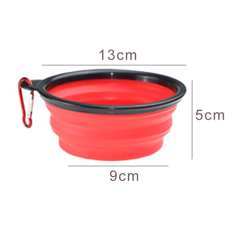 Gamelle pliable en silicone pour chien pour les voyages en plein air