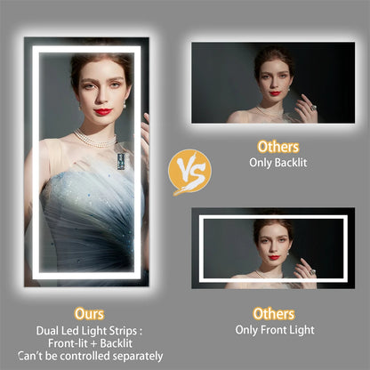 Large Backlit Vanity Mirror for Bathroom