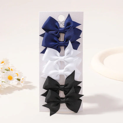 Ensemble de pinces à cheveux pour enfants avec ruban gros-grain coloré