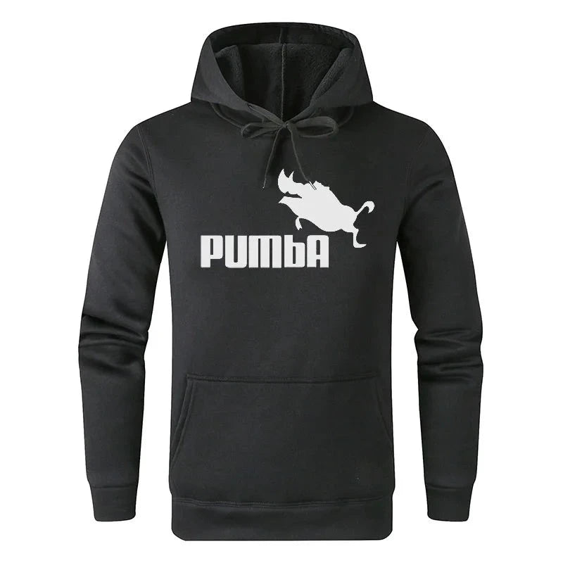 Herbst/Winter Pumba Print Herren Sportwear Hoodie