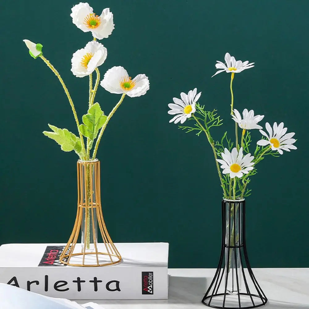 Vase en verre doré nordique moderne, décoration de maison