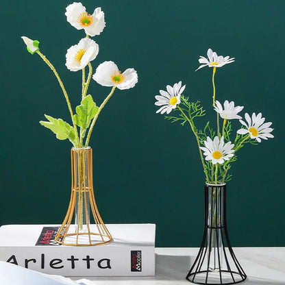 Vase en verre doré nordique moderne, décoration de maison