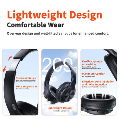 Wireless E80 Bluetooth 5.3 ANC Headphones