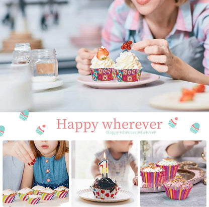 100Pcs Muffin Cupcake Paper Cups
