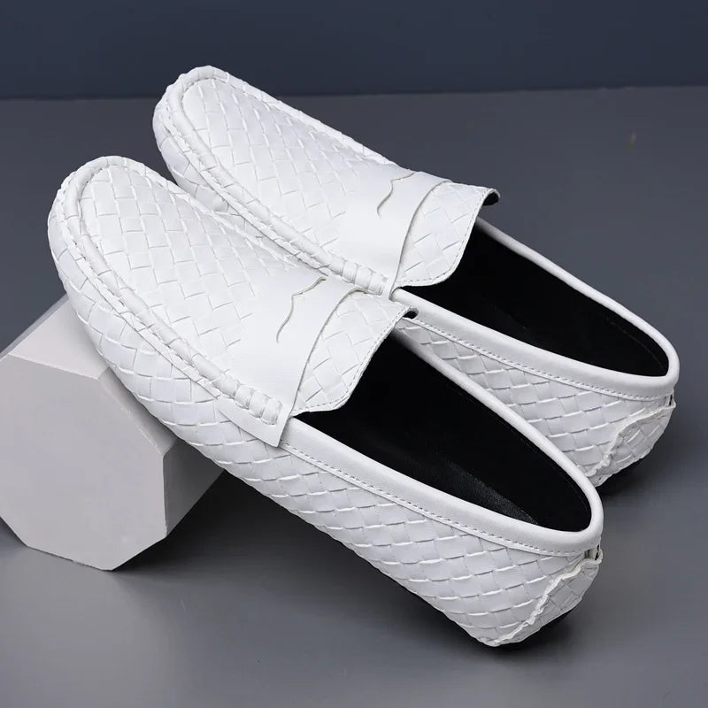 Men's Handmade Flat Casual PU Leather Moccasins