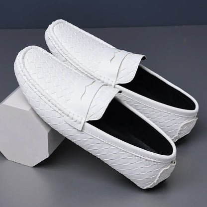 Men's Handmade Flat Casual PU Leather Moccasins