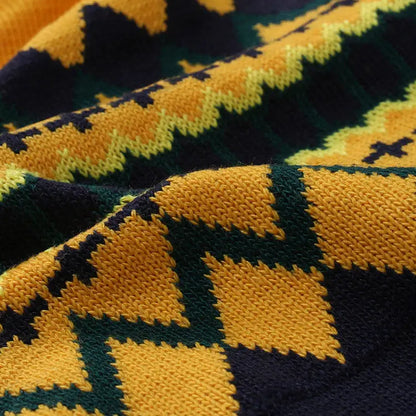 New Trendy Striped Thick Knitwear Sweater