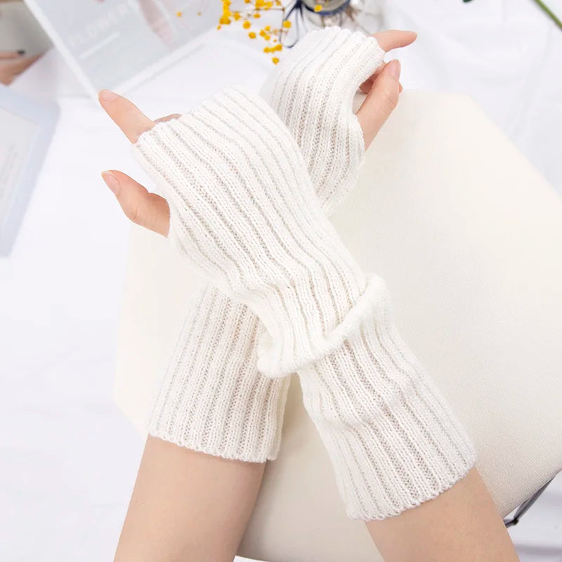 Winter Knitted Fingerless Gloves