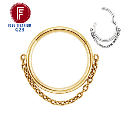 Anneaux de nez à chaîne segmentée - Boucles d'oreilles cartilage pour femmes 