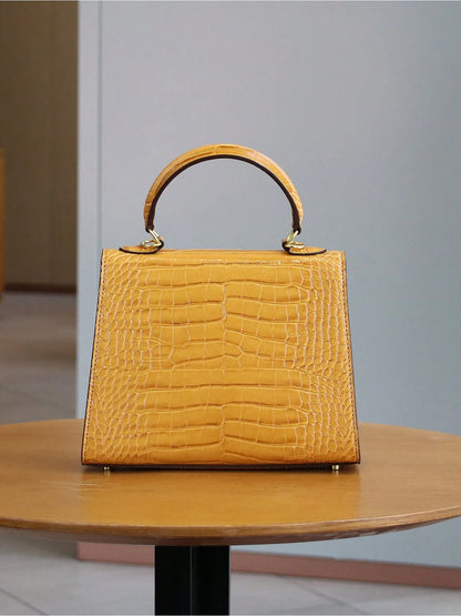 Crocodile Pattern Shoulder Zipper Retro Bag