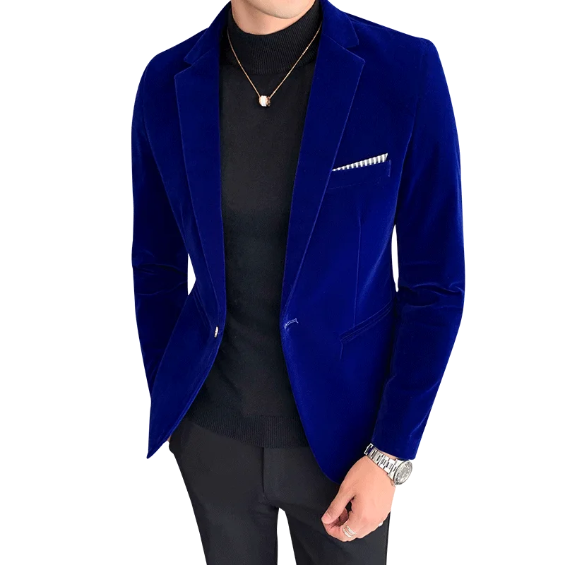 Men's American Style Velvet Blazer