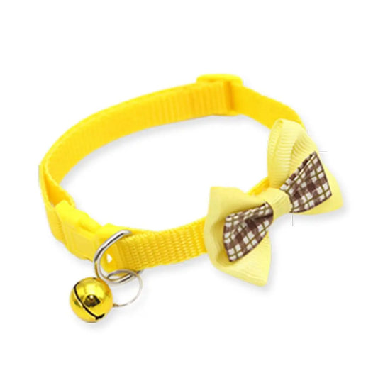 Adjustable Bow Tie Collar with Bell Pendant