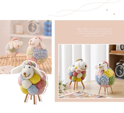 Joli ornement de mouton en feutre, décoration de maison