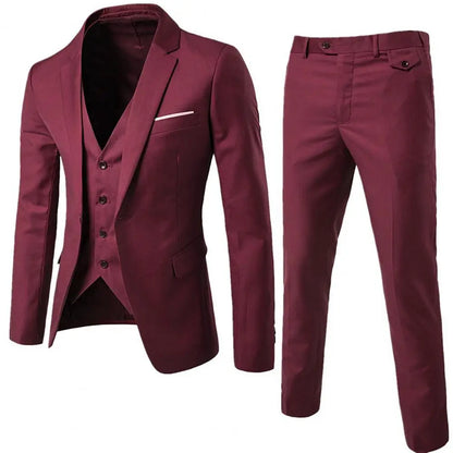 Costume de mariage pour hommes, ensemble de blazers 3 pièces