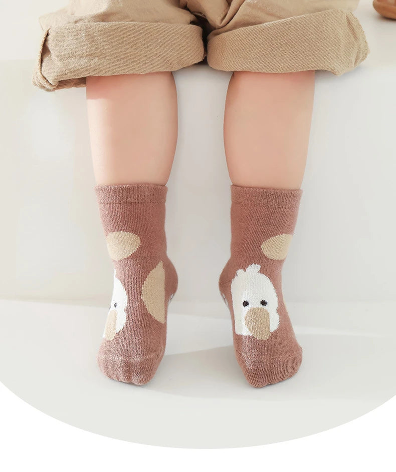 Chaussettes bébé en pur coton à imprimé dessin animé